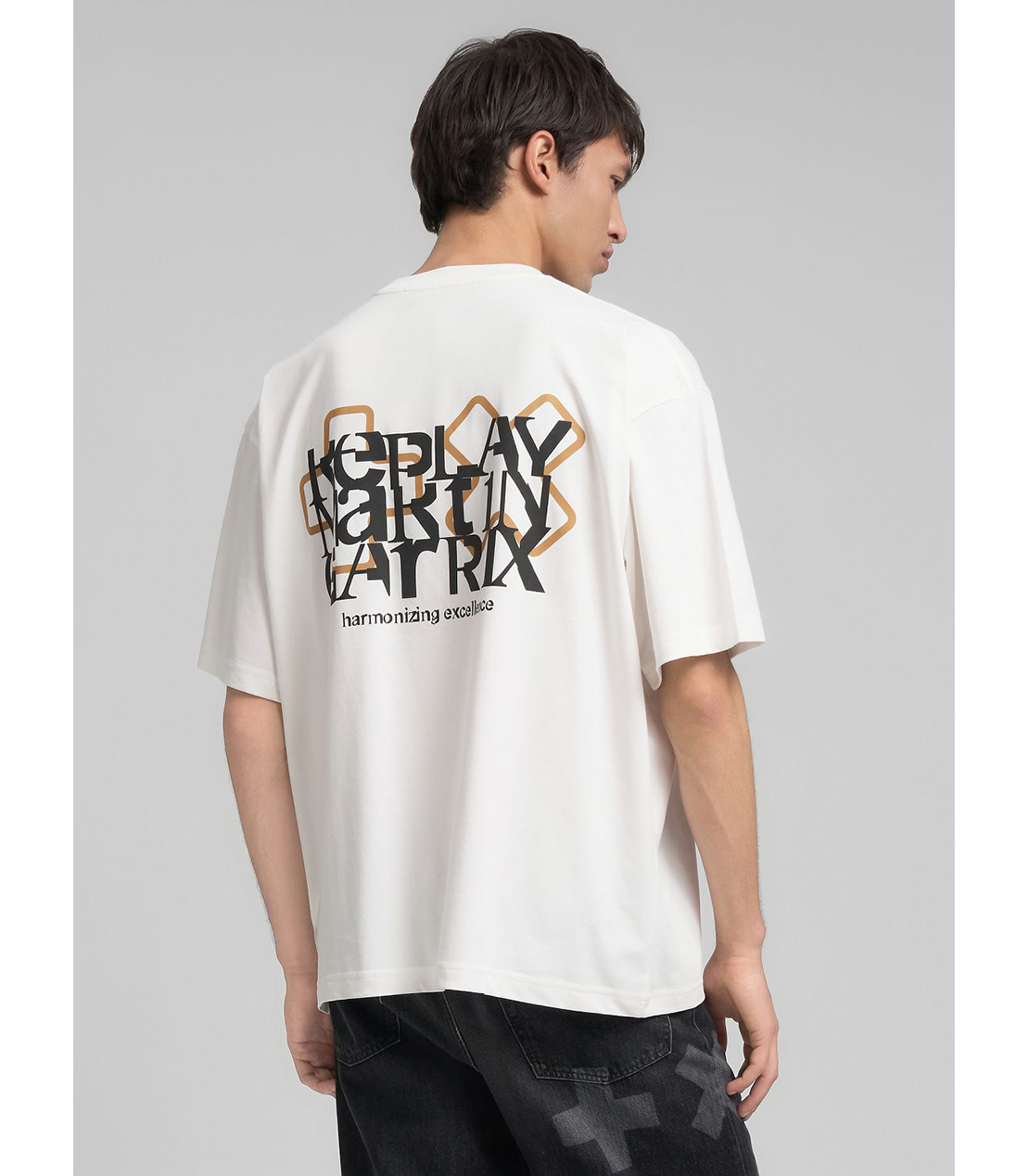 オーバーフィット REPLAY X MARTIN GARRIX ロゴ&レタリング Tシャツ 詳細画像 オフホワイト 2